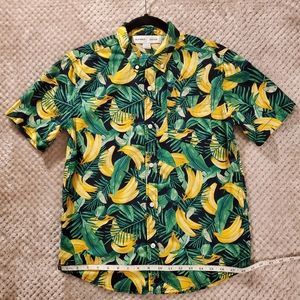 Old Navy Hawaiian Short Sleeve Button Down Boys Size XL 14/16